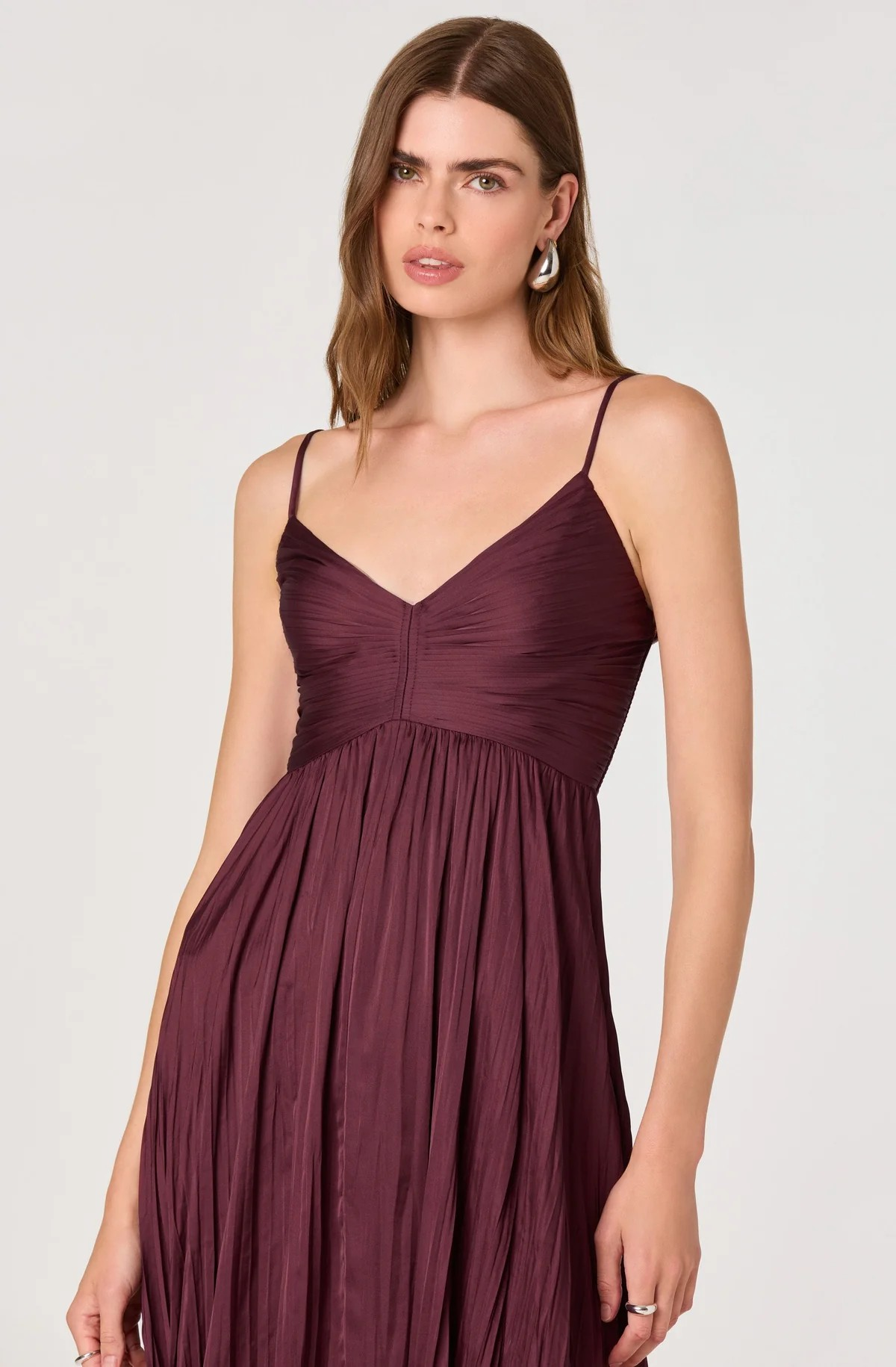 knee length dresses for ladies Maeve Pleated Midi Dress: Floral Midi Dress, Sundress, Plisse Dress, Blue  Midi, Green Midi, Summer Dress main image 1