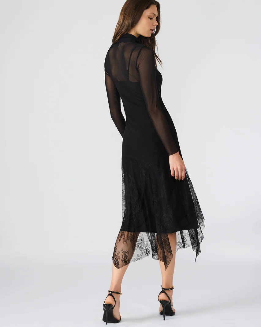 steve madden black lace dress Steve Madden Women's Silas Dress, Black, Large